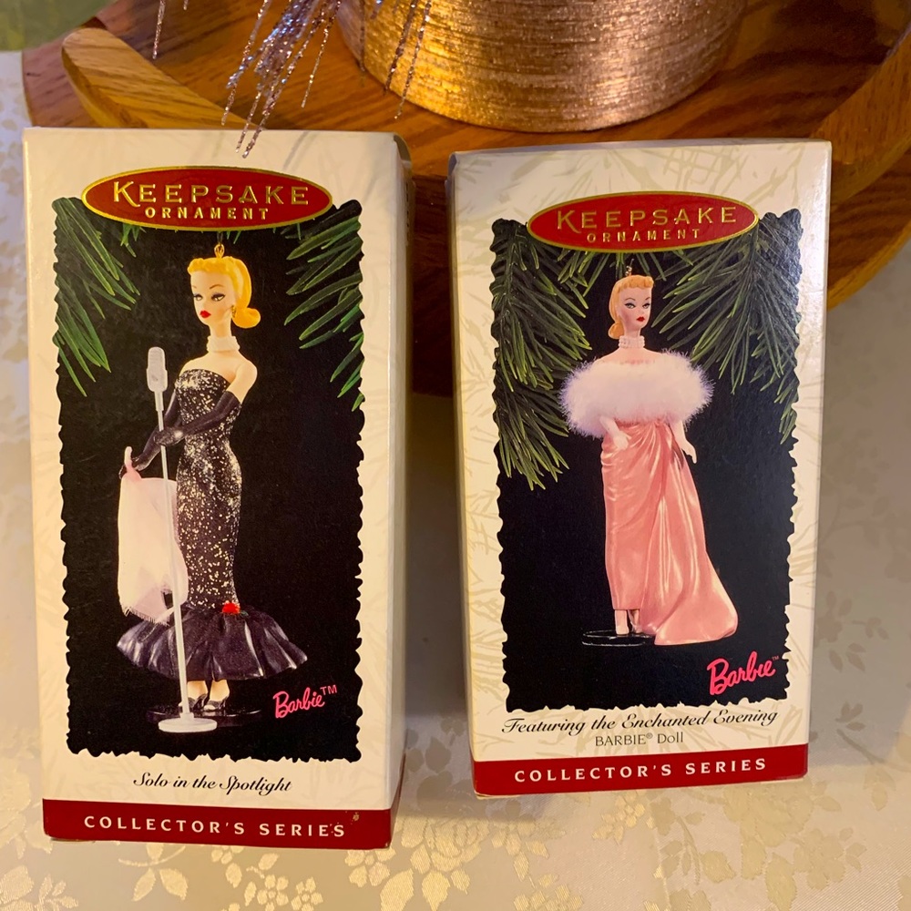 Barbie Hallmark Keepsake Ornaments, Collectors Edition. Years 1996 & 2000